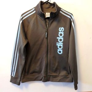 Adidas Brown Jacket with Blue Accents